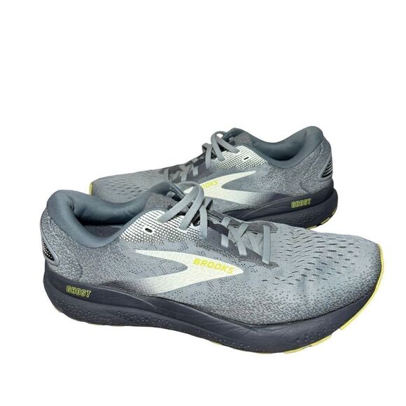 Brooks Ghost 16 Gray and Yellow Athletic Shoes size 9.5 2E main image 5
